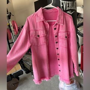 Pink Denim Jacket